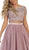 Two Piece Bedazzled Bateau Evening Ballgown