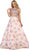 May Queen - RQ7581 Beaded Jewel Neck Two-Piece Floral A-line Formal Gown