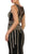 Sleeveless V-neck Embellished Sheath Evening Gown