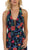 Plunging V-neck Floral Sheath Evening Gown