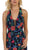 May Queen - Plunging V-neck Floral Sheath Evening Gown