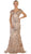 May Queen - RQ7585 Plunging V-neck Embellished Trumpet Mother of the Bride Gown