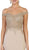 Off Shoulder Appliqued Fitted Prom Dress