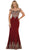 May Queen - RQ7586 Off Shoulder Appliqued Fitted Prom Dress