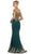 Off Shoulder Appliqued Fitted Prom Dress