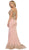 May Queen - RQ7586 Off Shoulder Appliqued Fitted Prom Dress