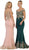 Off Shoulder Appliqued Fitted Prom Dress