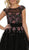 May Queen - Floral Embellished Illusion Bateau Cocktail Dress
