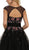 May Queen - Floral Embellished Illusion Bateau Cocktail Dress