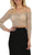 Faux Off-Shoulder Neckline Sheath Evening Gown