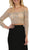 May Queen - Faux Off-Shoulder Neckline Sheath Evening Gown