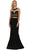 Mesh Beaded Sleeveless Two-Piece Sheath Evening Gown