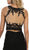 Mesh Beaded Sleeveless Two-Piece Sheath Evening Gown