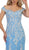 May Queen - RQ7593 Off-Shoulder Bead Embellished Sheath Prom Gown