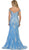 May Queen - RQ7593 Off-Shoulder Bead Embellished Sheath Prom Gown