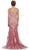 Off-Shoulder Bead Embellished Sheath Prom Gown