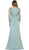 May Queen - RQ7594 Embellished Long Sleeve Illusion Scoop Sheath Mother of the Bride Gown