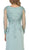 Embellished Long Sleeve Illusion Scoop Sheath Mother of the Bride Gown