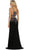 Beaded and Embroidered Sleeveless Sheath Evening Gown