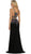 May Queen - Beaded and Embroidered Sleeveless Sheath Evening Gown in Black