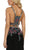 Beaded and Embroidered Sleeveless Sheath Evening Gown