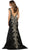 Embellished Wide V-neck Sheath Mother of the Bride Gown