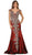 Embellished Wide V-neck Sheath Mother of the Bride Gown