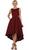 Embellished Bateau High Low A-line Cocktail Dress