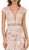 Floral Appliqued Deep V-neck Mermaid Mother of the Bride Gown