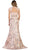 May Queen - Floral Appliqued Deep V-neck Mermaid Mother of the Bride Gown