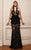 MNM Couture - Lace Halter Neck Sheath Dress N0119 in Black