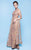 MNM COUTURE - N0244 High Neck Cap Sleeves Evening Dress In Gold