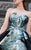 MNM COUTURE - N0300 Two Tone Strapless V-neck Ballgown In Green and Black