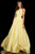 Sherri Hill - 52958 Criss Cross Back A-Line Long Dress In Yellow