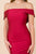 Nox Anabel - N295 Off-Shoulder Fitted Trumpet Dress In Red