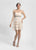 Sue Wong - N4160 Strapless Empire Waist Cocktail Dress in Pink