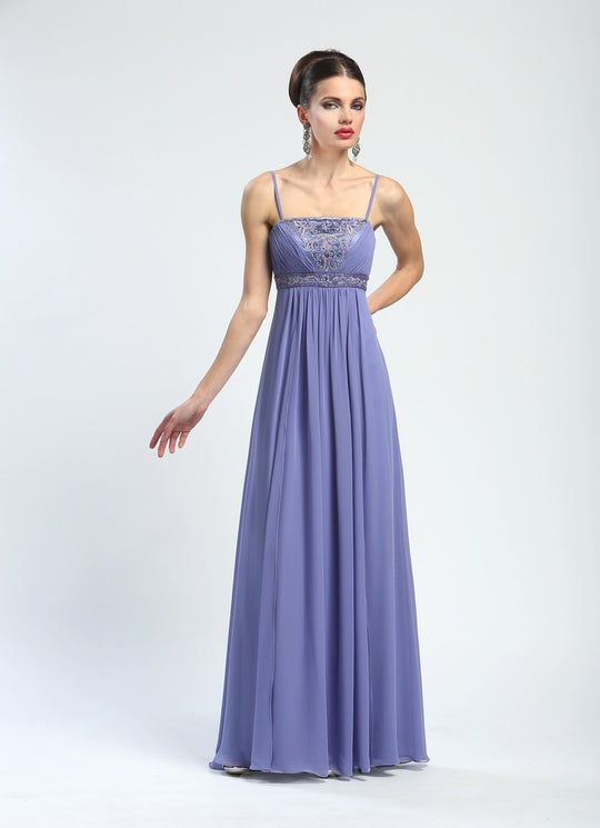 Sue Wong - Beaded A-line Dress N4219 in Purple