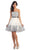 Strapless Straight Mesh Cocktail Dress