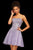 Sherri Hill - 53099 Beaded Lace Short Tulle A-line Dress In Purple