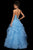 Sherri Hill - 53249 Lace Appliqued Ruffled Evening Dress In Blue
