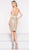 Colors Dress - 2026 Metallic Halter Fitted Cocktail Dress in Gold and Silver