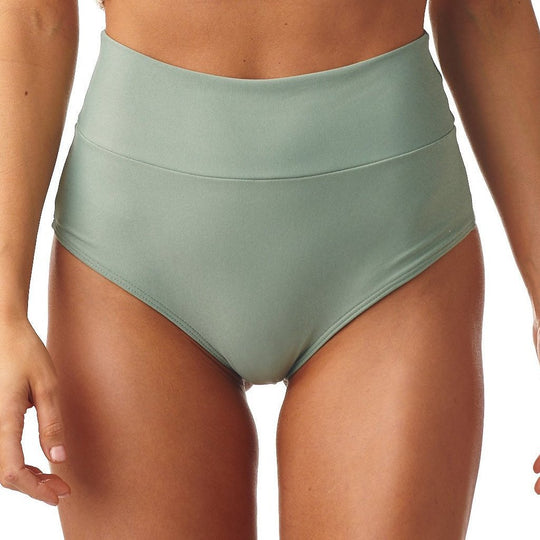 Pistache High Rise Bikini Bottom