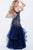 58018 Embellished Deep V-neck Mermaid Dress