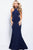 JVN53133 Beaded High Fitted Dress