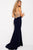 58549 Embellished Deep V-neck Trumpet Dress