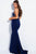 JVN60948 Bejeweled High Halter Dress With Cutouts
