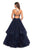 La Femme - 27192 Embellished Deep Sweetheart Tulle Ruffled Ballgown In Blue