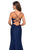 La Femme - 27565 Allover Lace Sleeveless Strappy Back Mermaid Gown In Blue