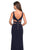 La Femme - 27588 Mock Two Piece Sweetheart Jersey Sheath Dress In Blue