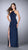 La Femme - Dramatic Halter Neck Sleeveless Jersey Gown 23886 In Blue